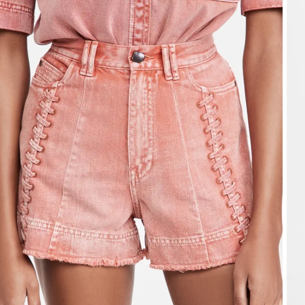 AJE Framework high waisted denim shorts size 2